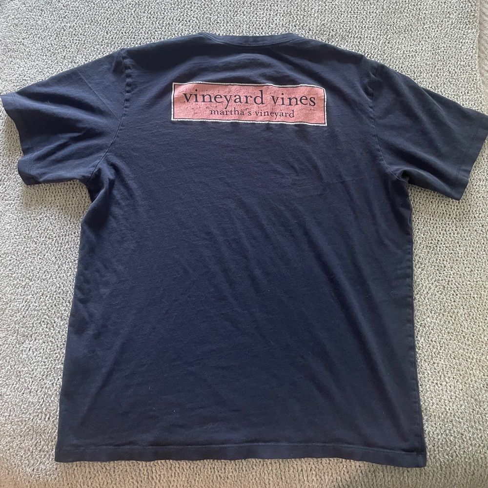 Vineyard Vines Navy Logo Short Sleeve Tee